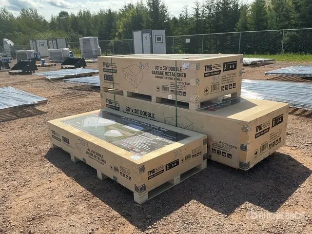 TMG MS3030 30 ft x 30 ft Double Garage Metal Shed (Unused)