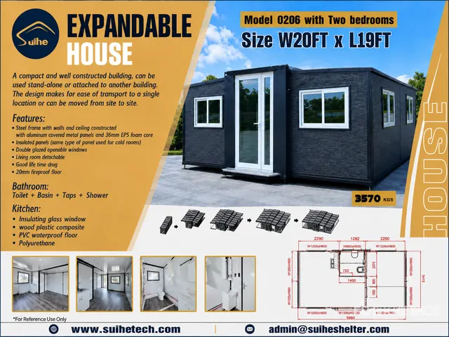 2026 Suihe FB1920C-FP 19 ft x 20 ft Expandable House (Unused)