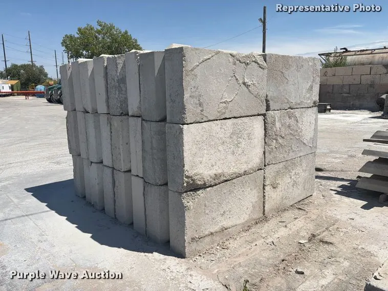 (24) concrete edge bunker blocks