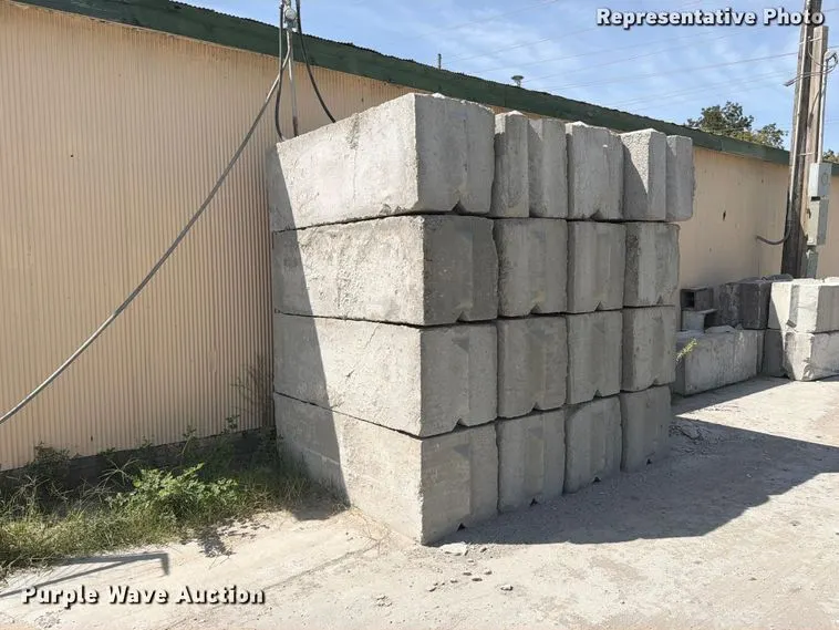 (16) concrete edge bunker blocks