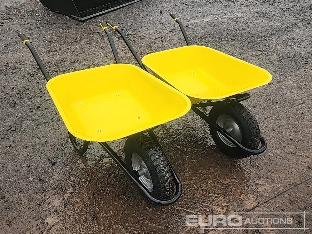 Unused Painted Tub Wheelbarrow (2 of)