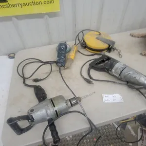 Power tools Drill, Reciprocating Saw, Angle Grinder, Extension Cord Reel