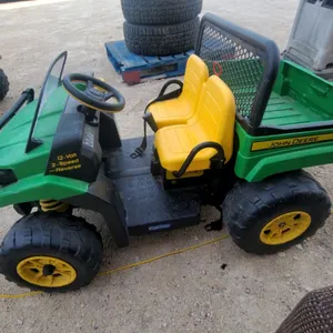 John Deere Gator 4 × 4 Ride-On Toy, 2-Speed and Reverse, with Dump Bed and 2 Yellow Seats battery