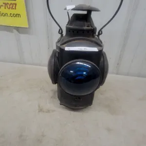 Vintage Railroad Switchman's Lantern with Blue and Red Lenses