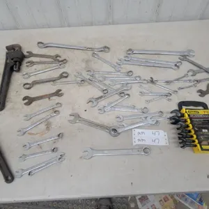 Assorted Wrenches and Pipe Wrenches, including Stanley 7-Piece Ratcheting Wrench Set