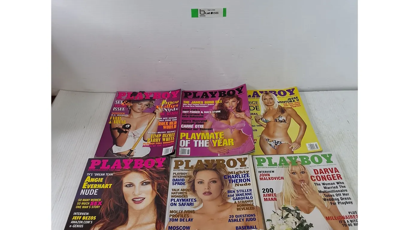 (6) Playboy Magazines, Assorted From May 1999 - August 2000