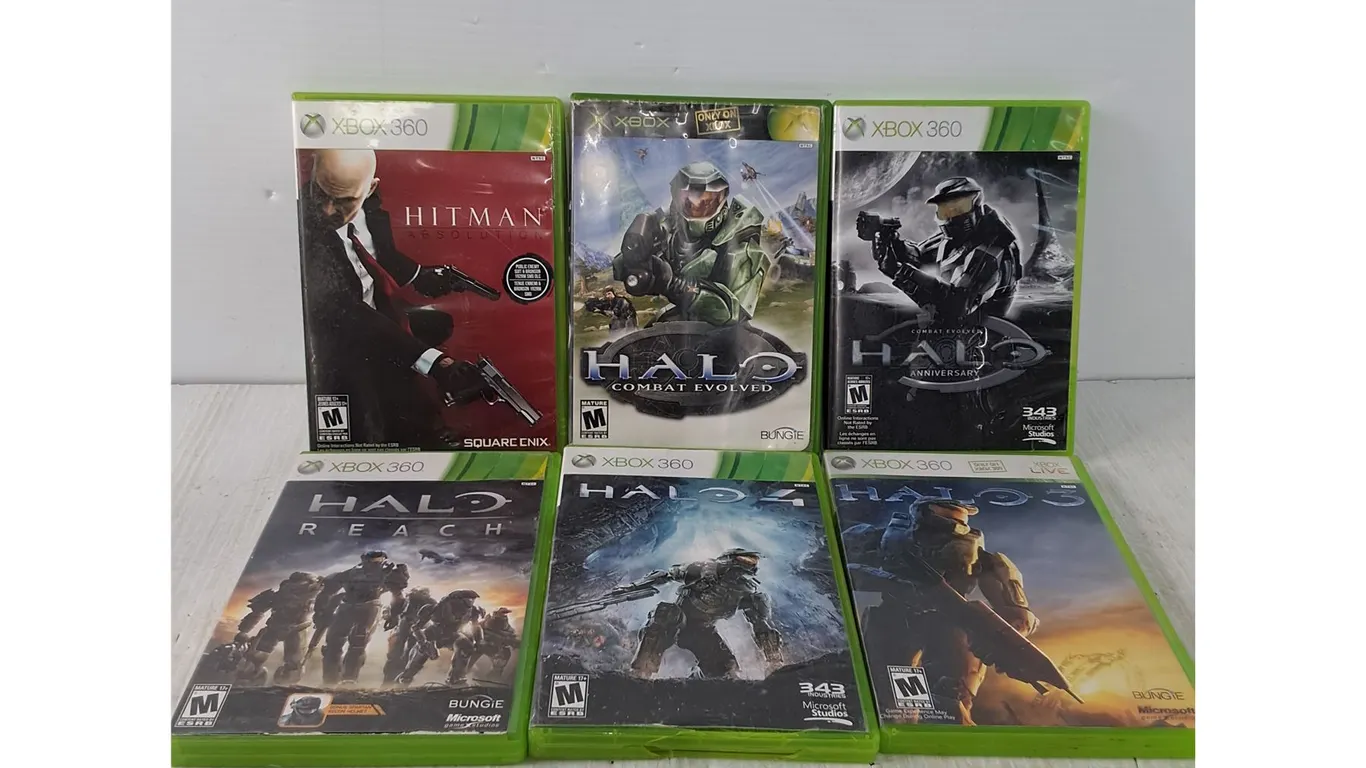 Xbox 360 Games - Halo, Hitman Absolution