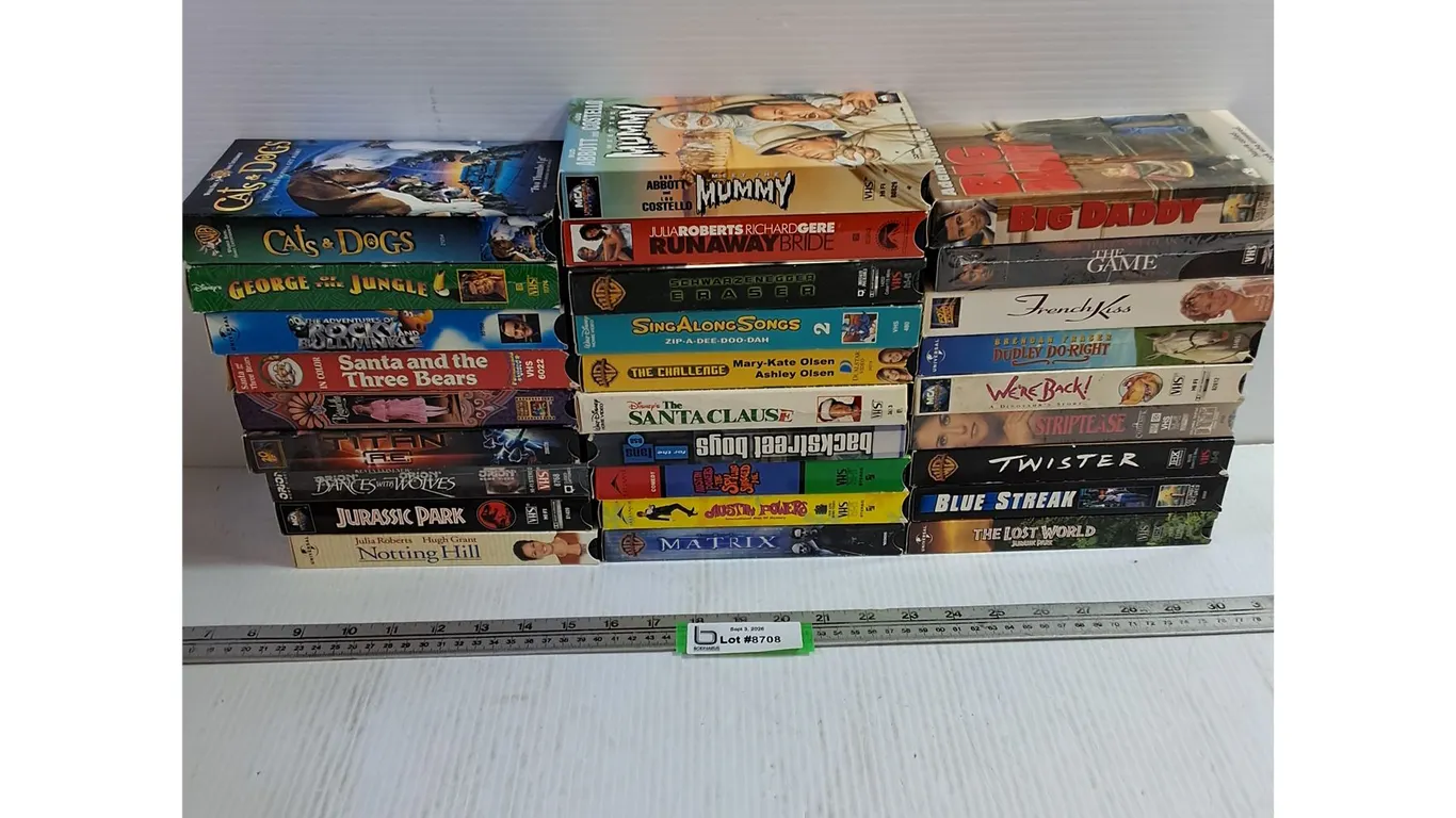(28) Assorted VHS Tapes - Jurassic Park, Big Daddy, The Matrix