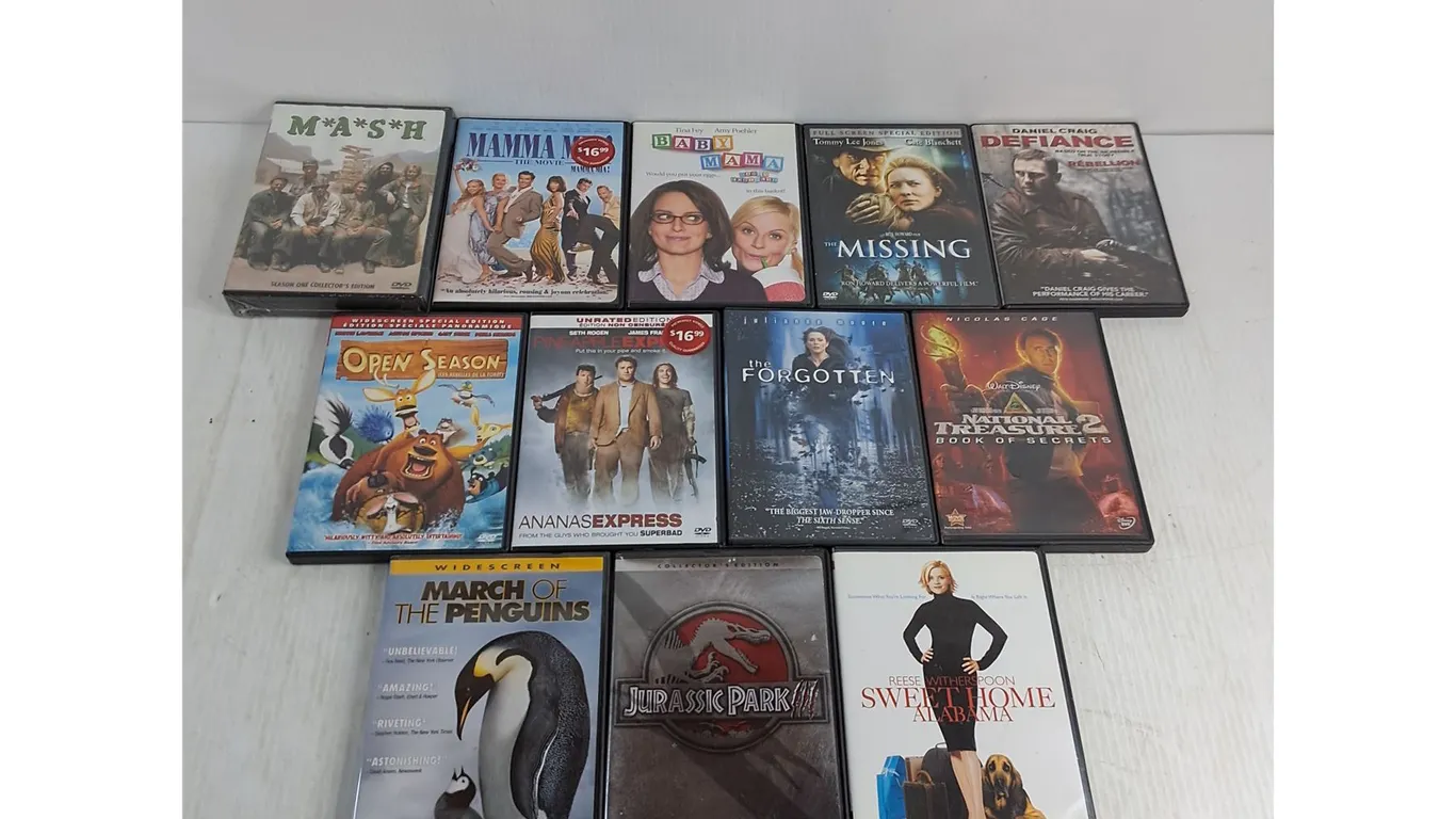 (12) DVD Movies - Mash Box Set, Pineapple Express, Mamma Mia