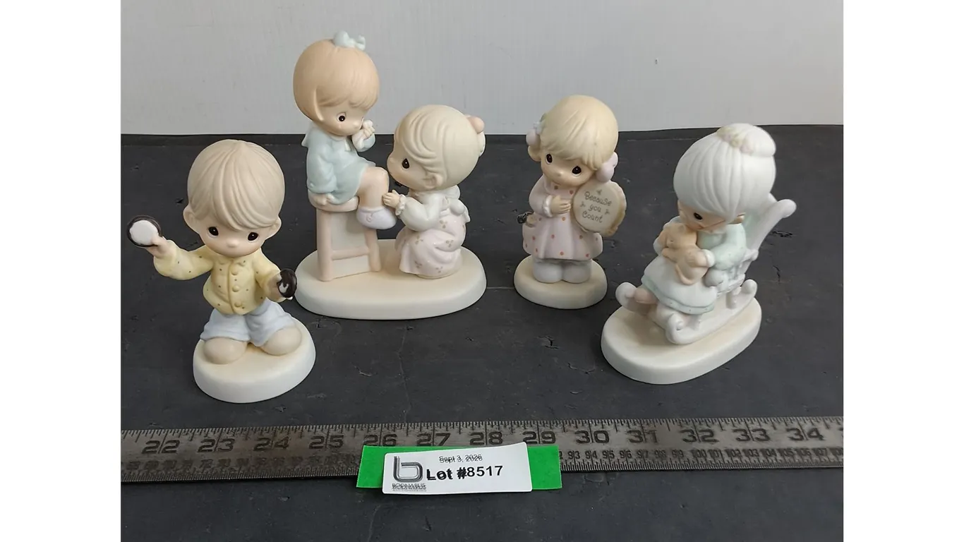 (4) Precious Moments Porcelain Ornaments