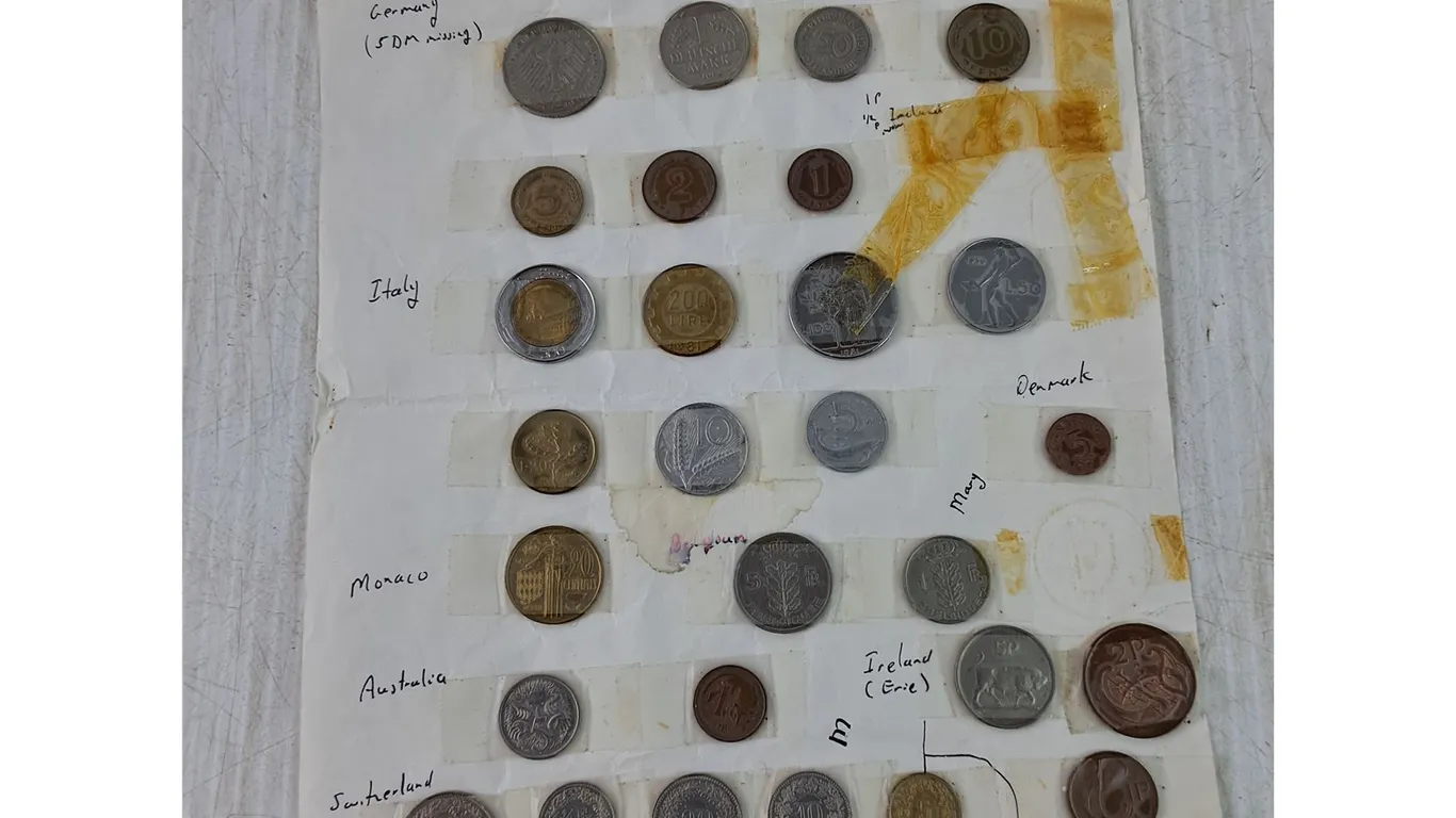 Assorted International Coins, Ireland, Denmark, Germany, Italy, France, Australia, Switzerland