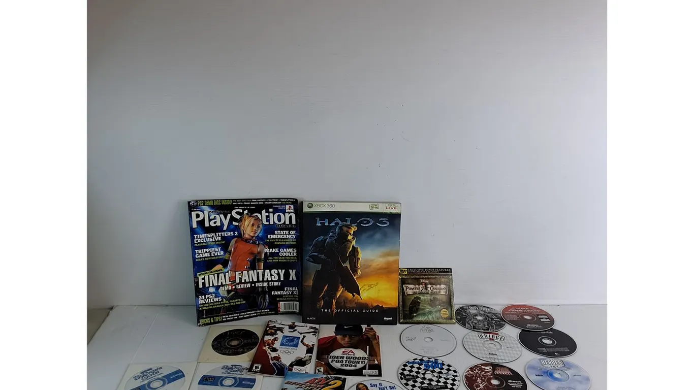 Halo 3 Official Guide, Game Pamphlets, Various DVD's