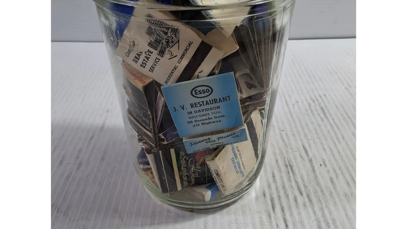 Container of Saskatchewan Advertising Matchbooks