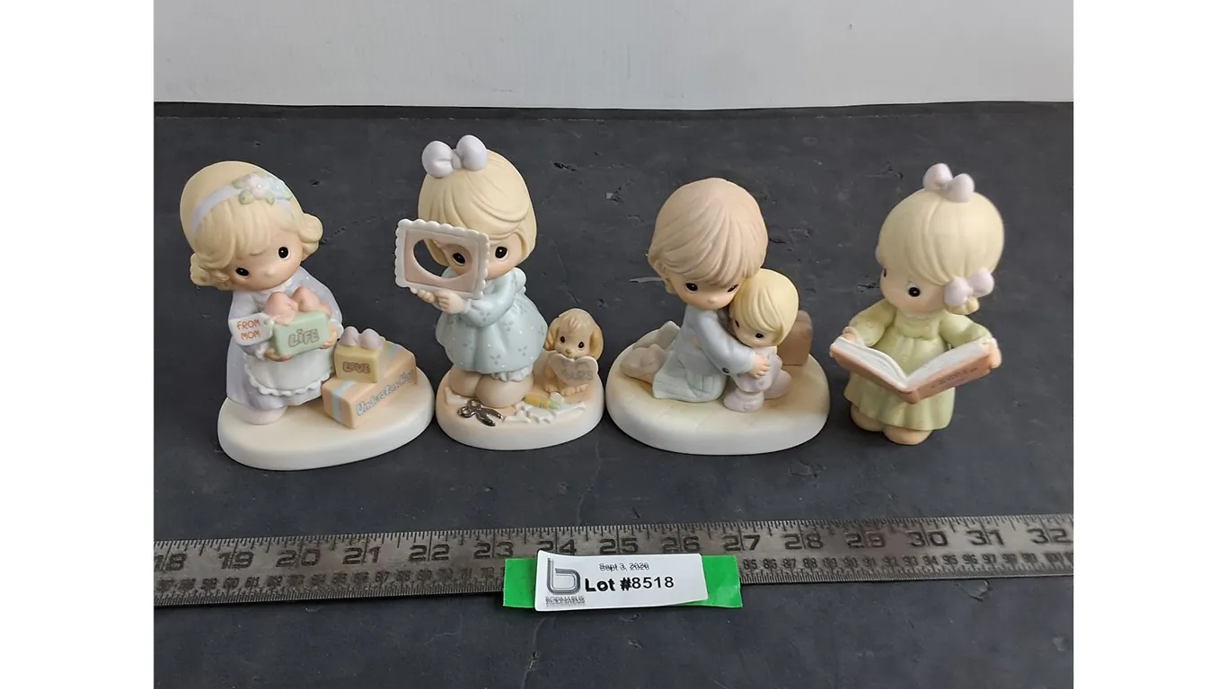 (4) Precious Moments Porcelain Ornaments