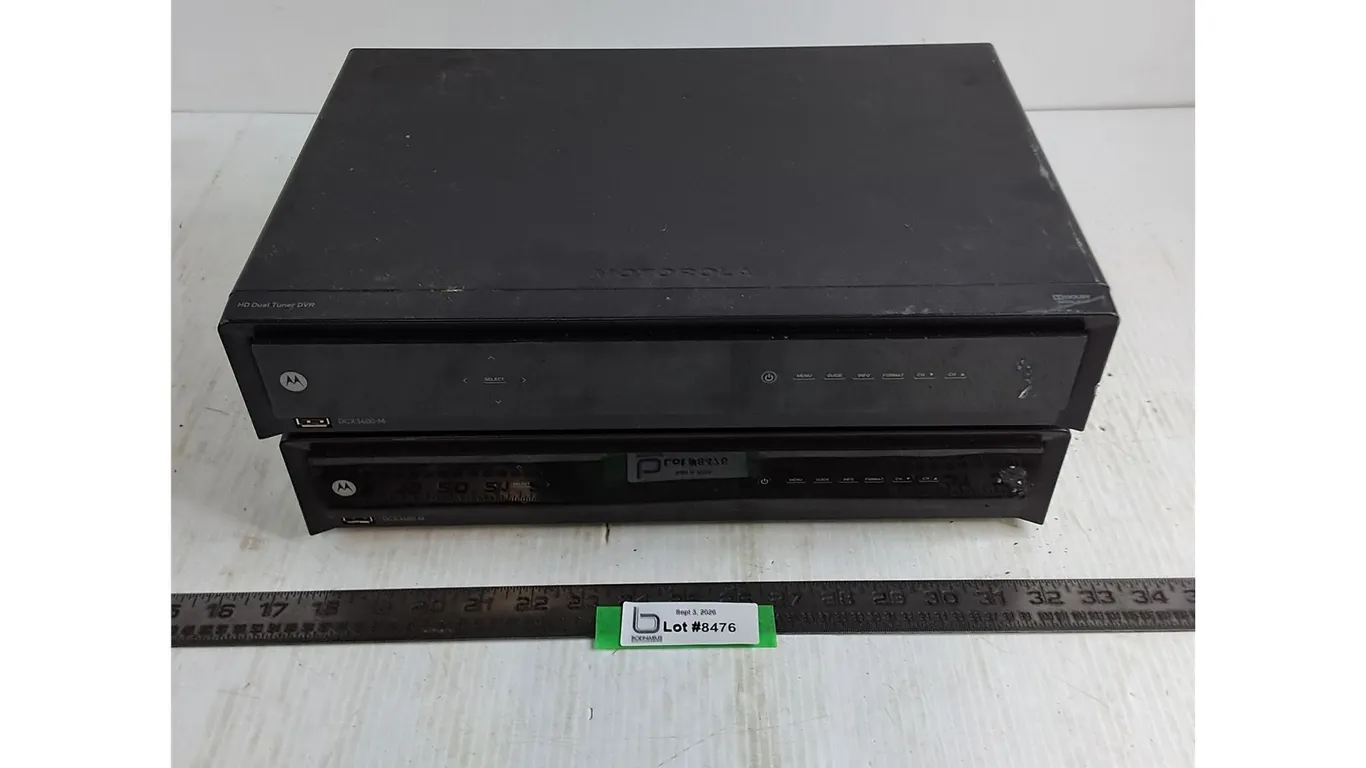 (2) Motorola HD Dual Tuner DVRs - No Power Cords, Untested, As is