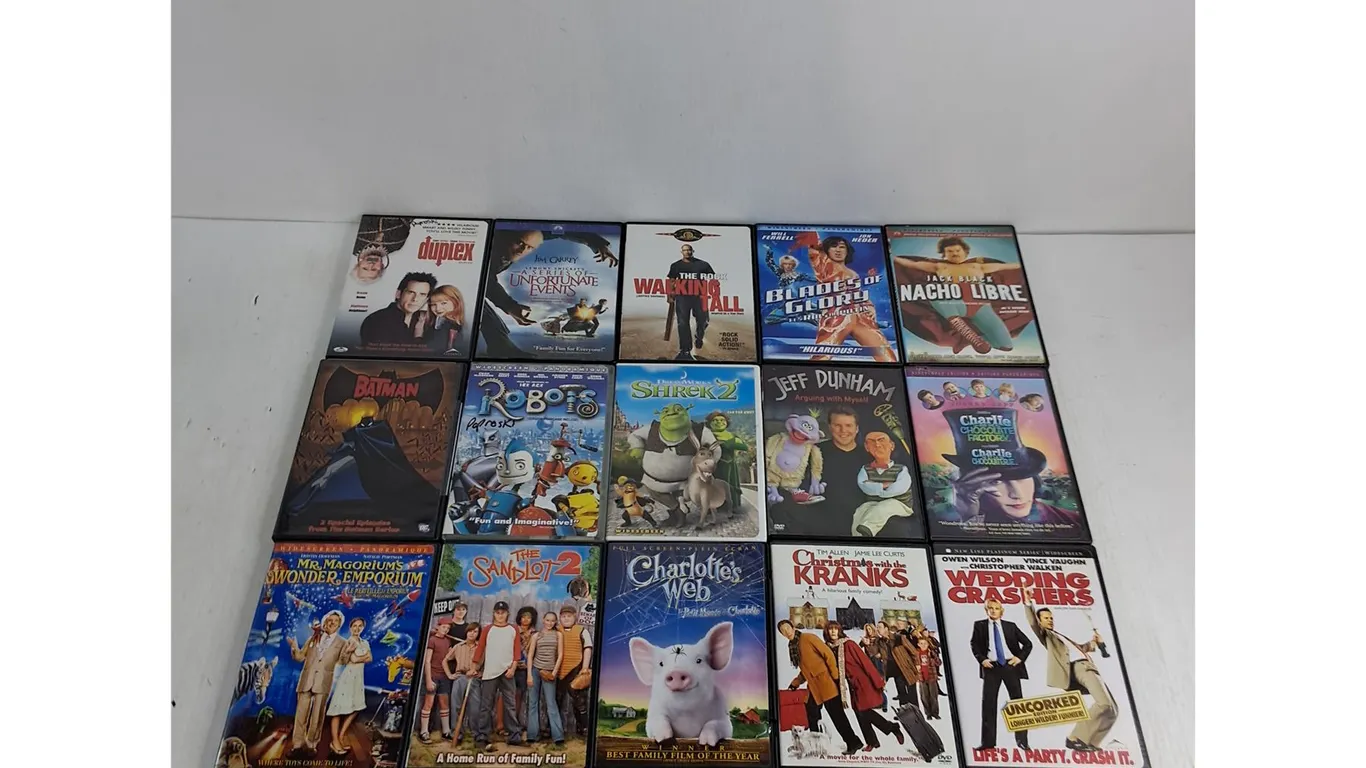 (15) DVD Movies - Nacho Libre, Wedding Crashers, Blades of Glory