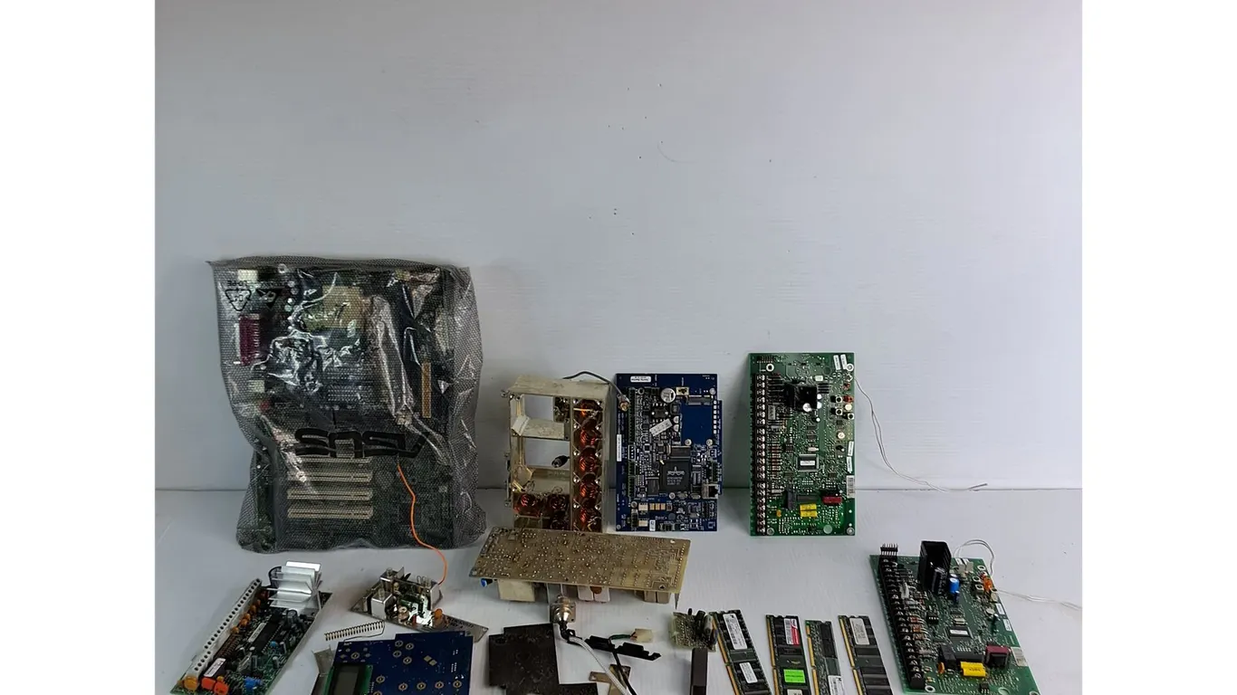 Motherboard, Various Circuit Boards, RAM Sticks