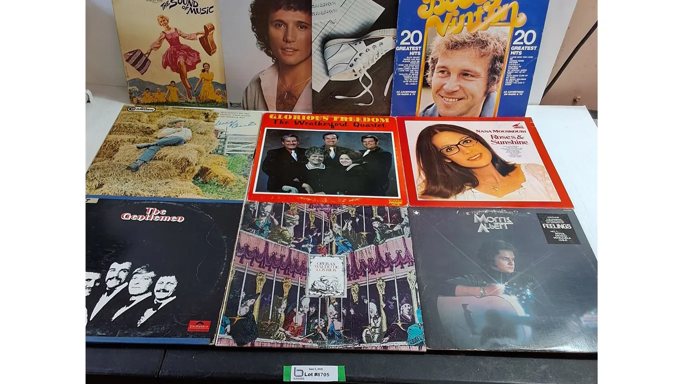 (10) Vinyl Records - Bobby Vinton, Morris Albert, Johnny Contardo