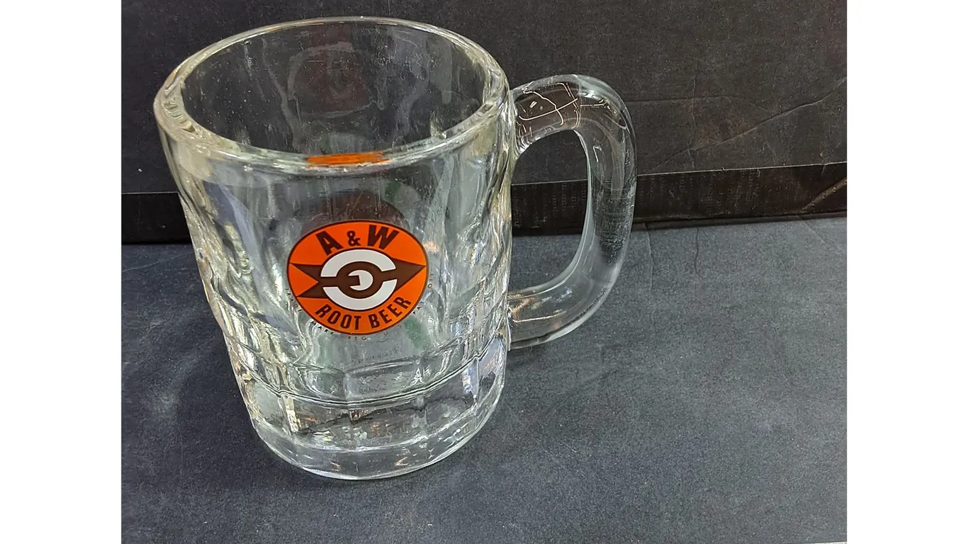 A&W Root Beer Glass Cup 3" Diameter 4 1/14" Height