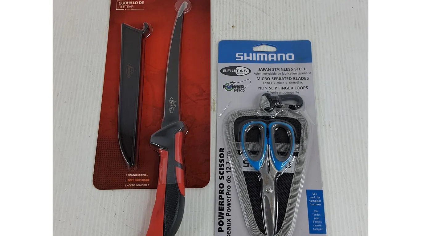 Berkley Fillet Knife - New, Shimano Japan Stainless Steel Scissors