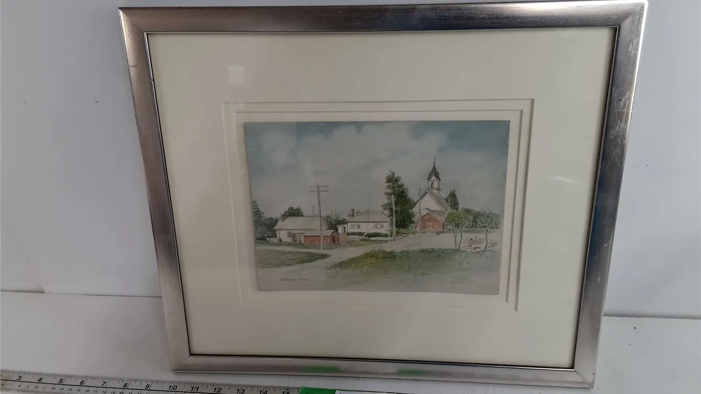 Framed Kelliher, Sk. Painting 18.25" x 15.5"- Pickup Pref'd