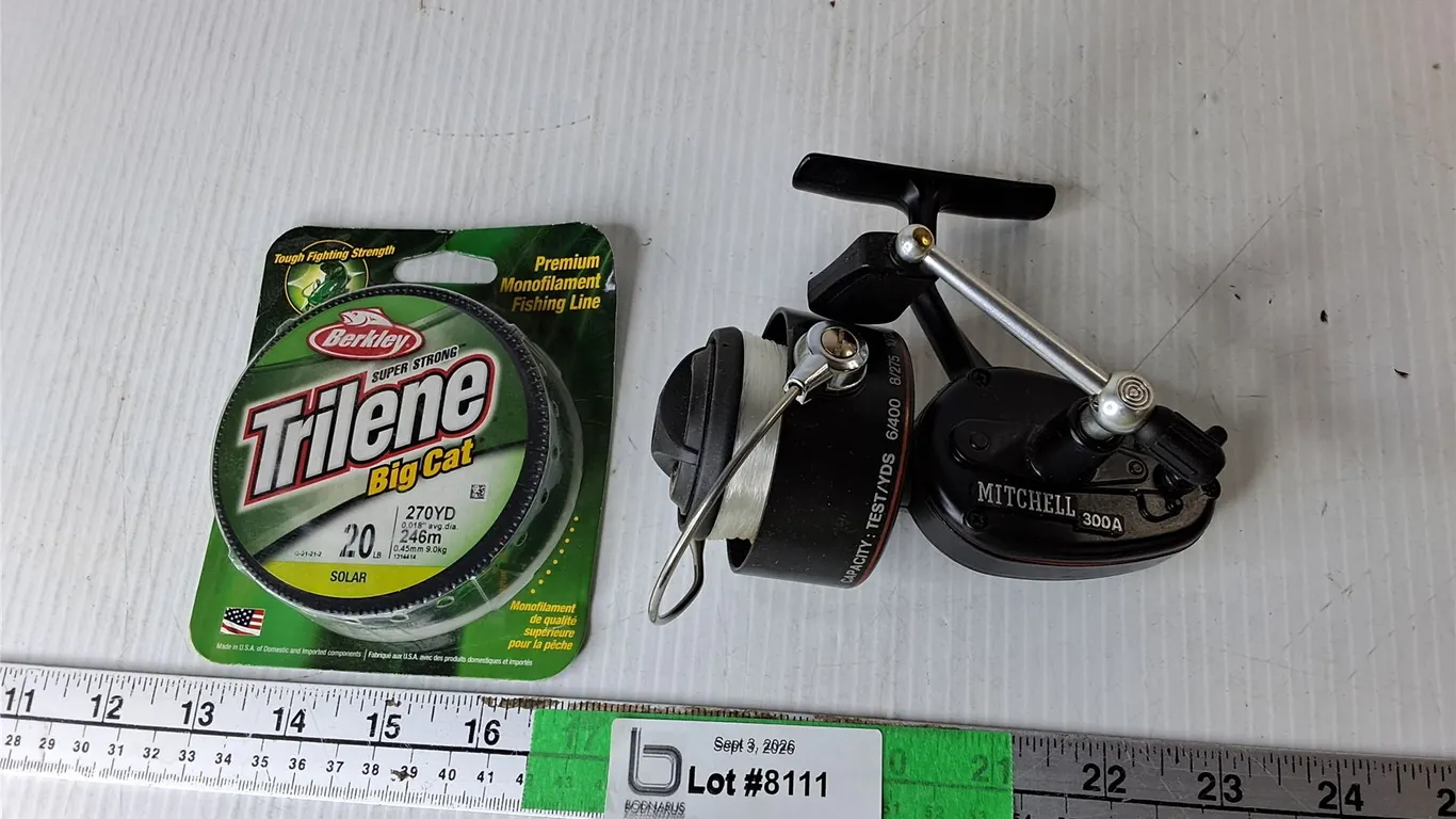 Mitchell 300A Fishing Reel & Trilene Fishing Line