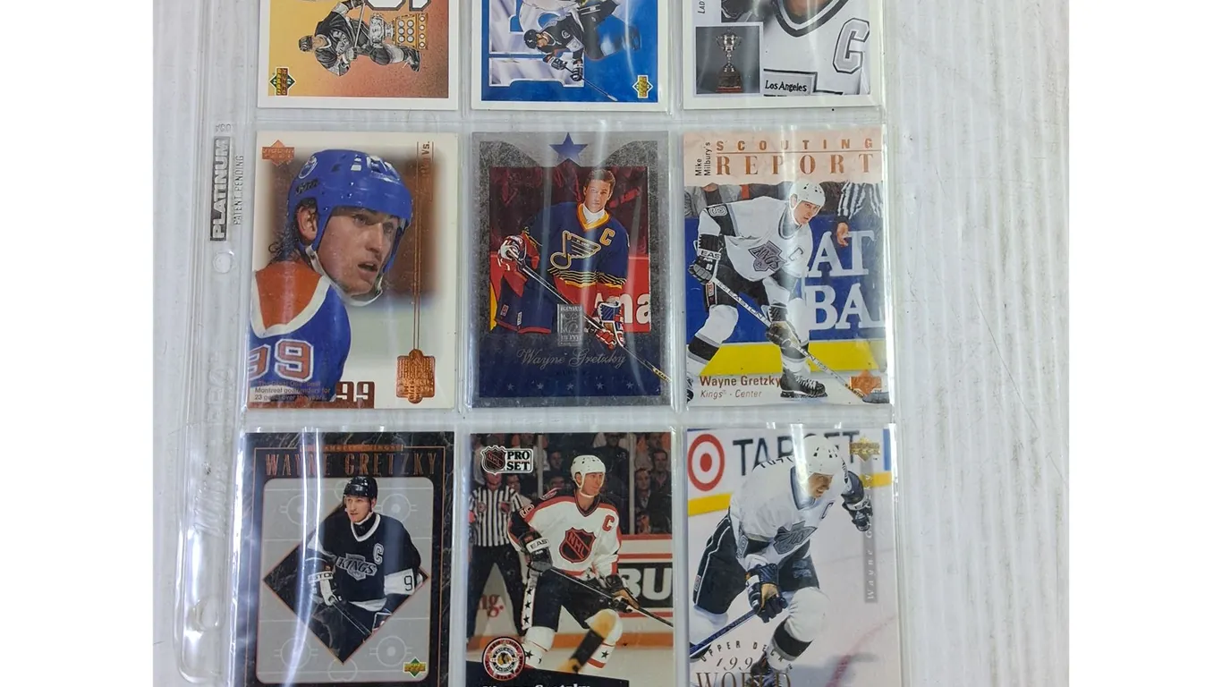 (9) Assortment Of Wayne Gretzky Hockey Cards- Cannot Authenticate