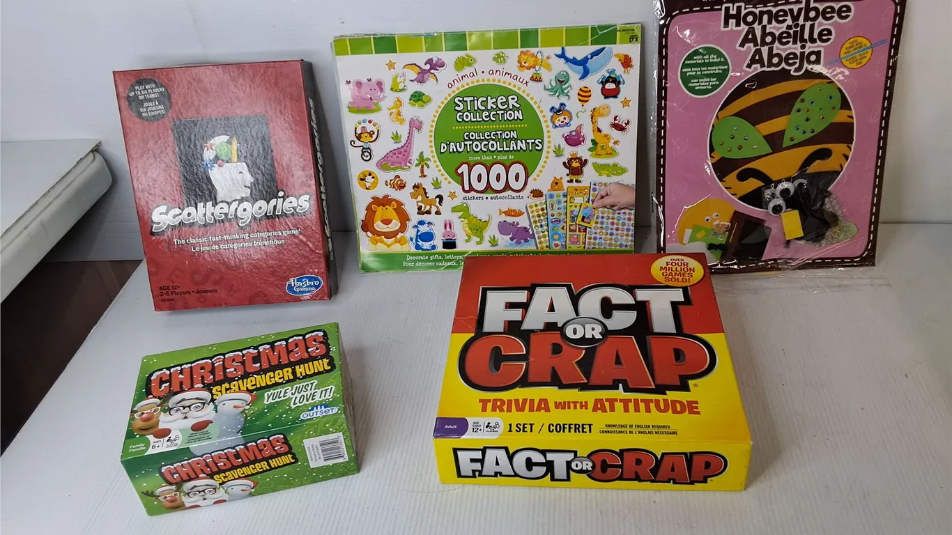 Scattegories, Fact or Crap, Christmas Scavenger Hunt Games