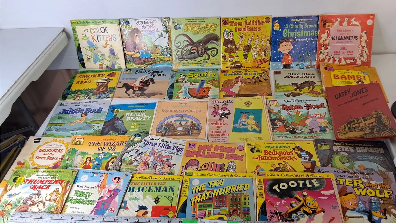 Mostly Vintage Children's Books- Some with Records