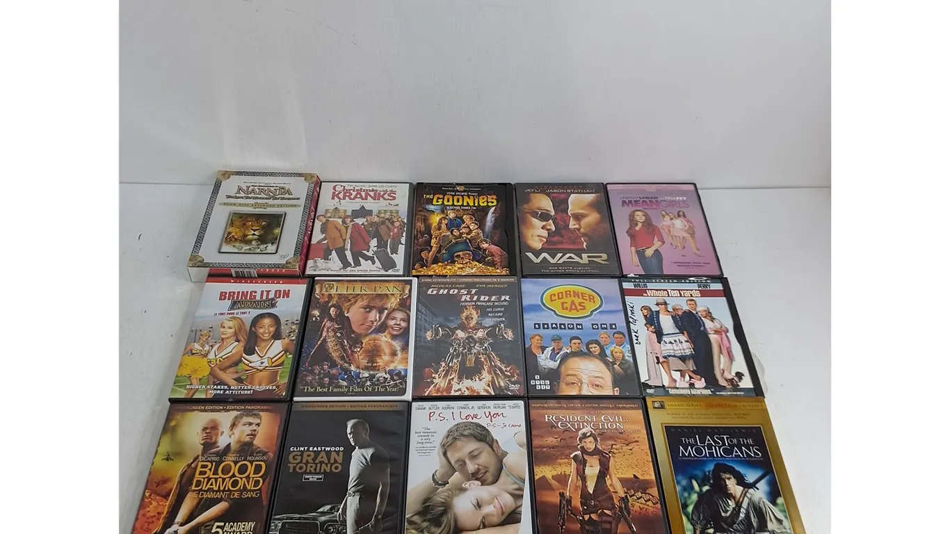 (15) DVD Movies - Narnia Box Set, P.S. I Love You, The Last of the Mohicans