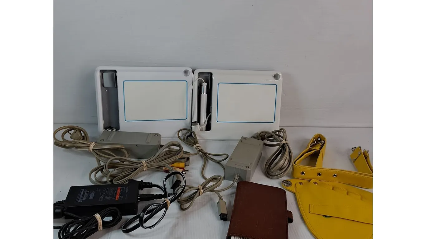 U Draw Game Tablets (2), Various Adaptors, Tool Belt, Wallet - As Is