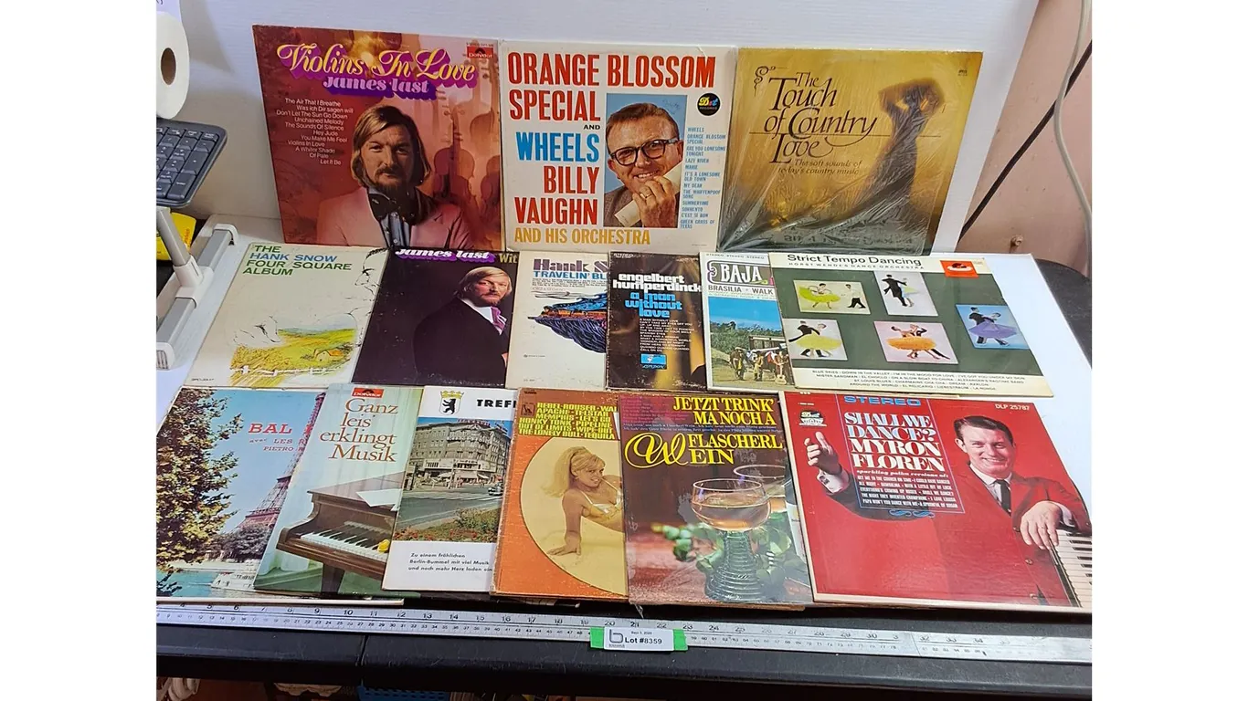 (15) Vinyl Records - Hank Snow, James Last, Myron Floren