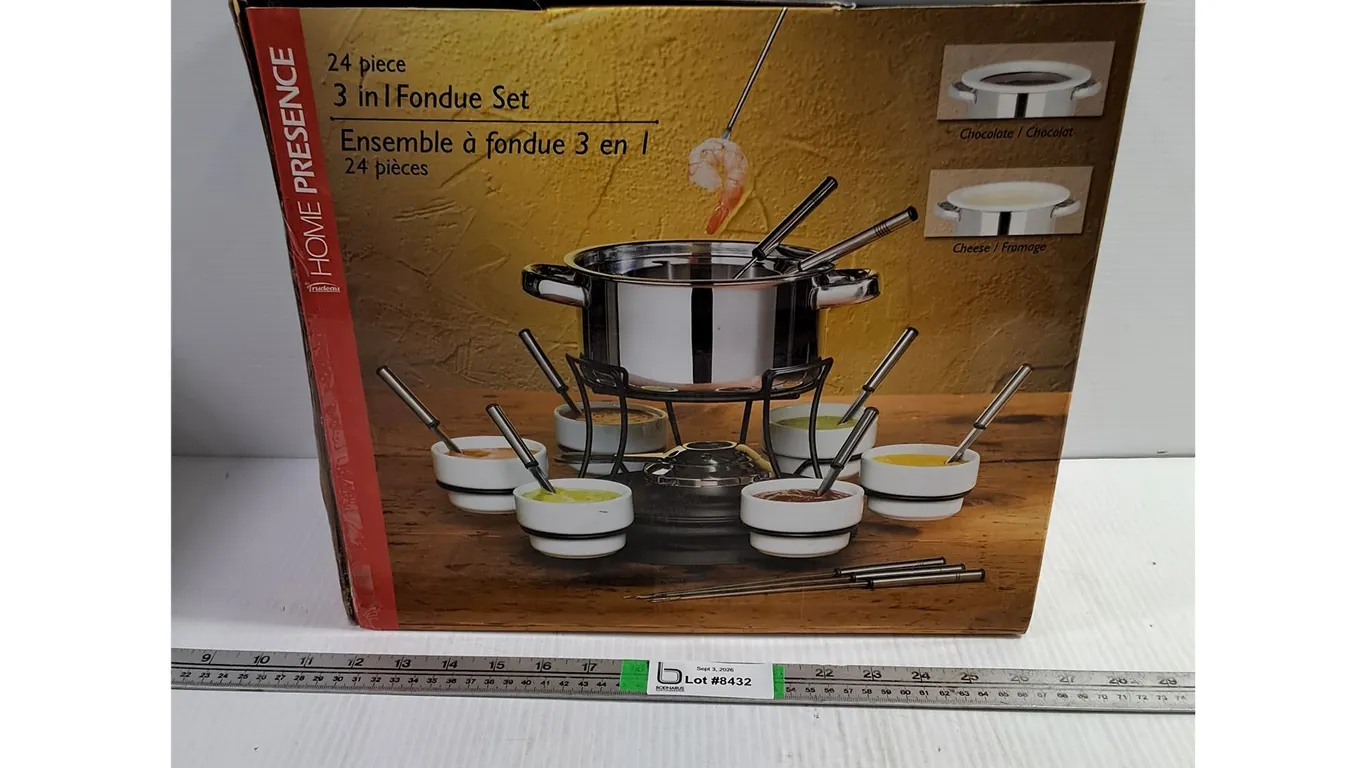 24 Piece 3 in 1 Fondue Set (NIB), Pickup Preferred