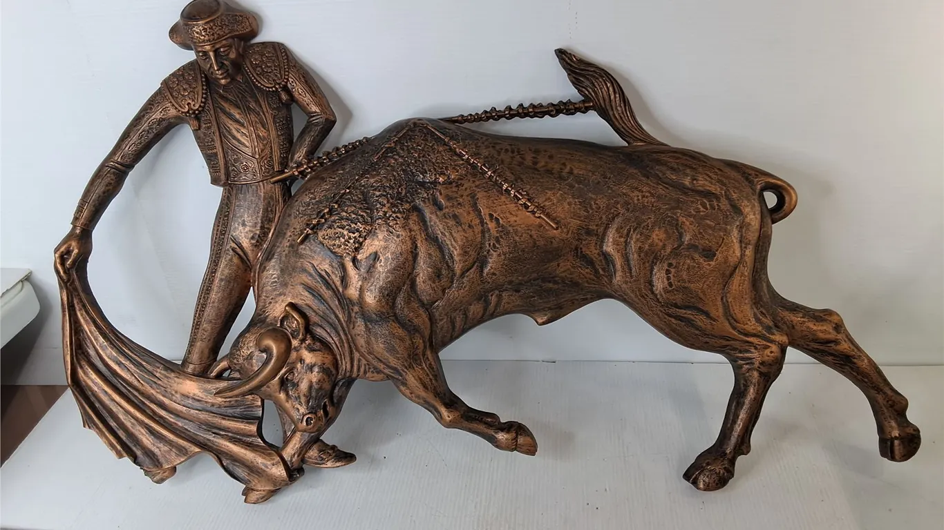 Plastic Bull Fighter Wall Decor 34" x 20.5"- Can't Ship