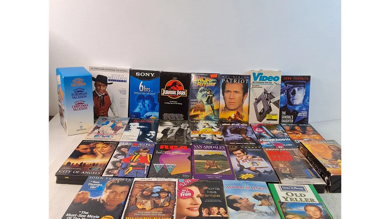 Assorted VHS Tapes - Jurassic Park, Back to the Future, Big Daddy, Etc