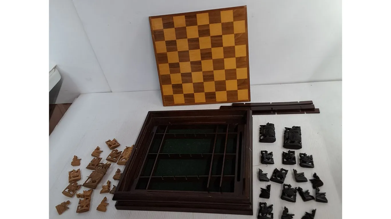 Wooden Elephant Chess Set