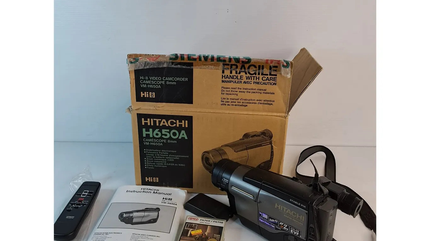 Hitachi Video Camcorder, Battery Pack, Remote, Haze Filter
