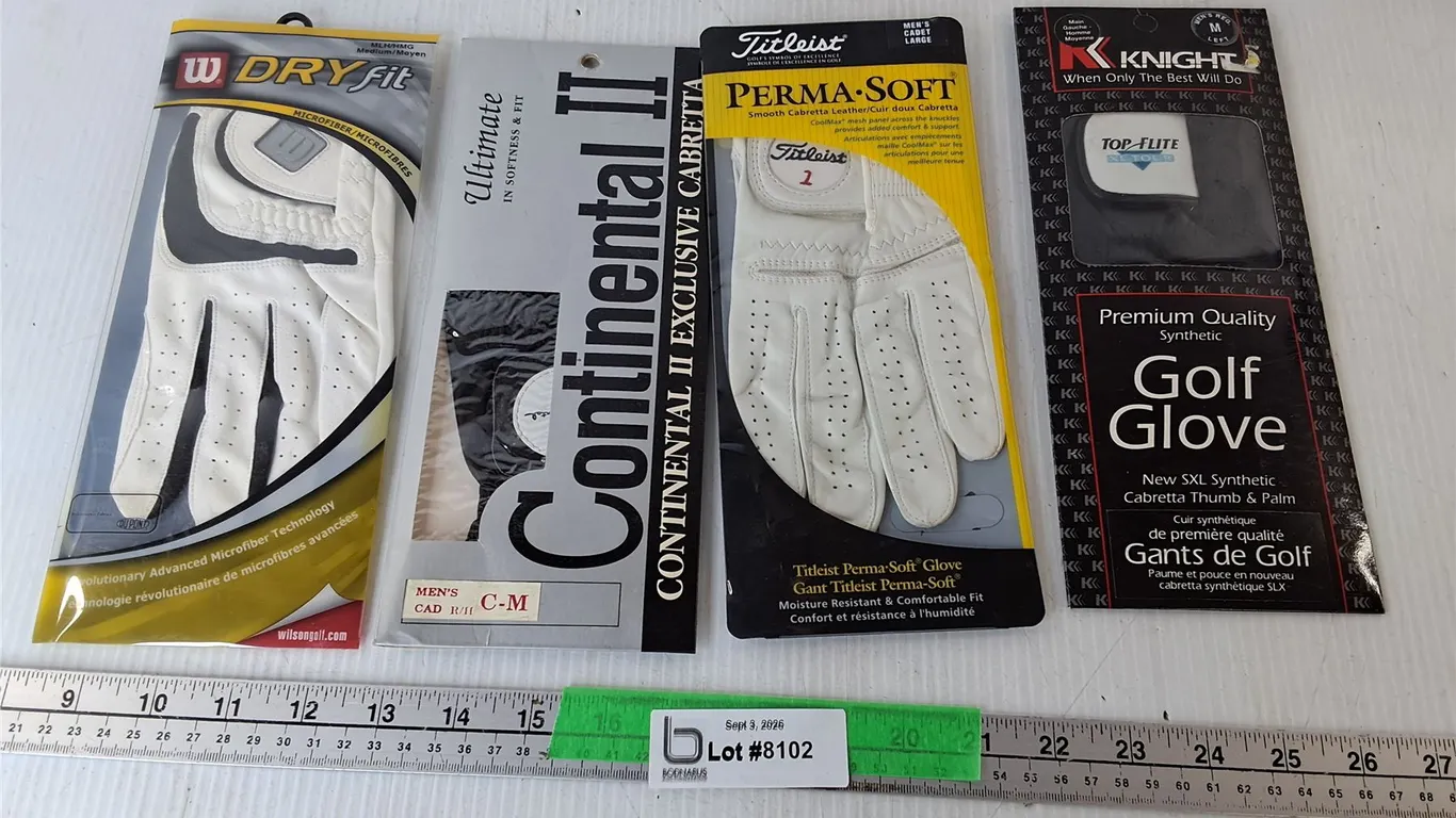 (4) Golf Gloves- Appear New