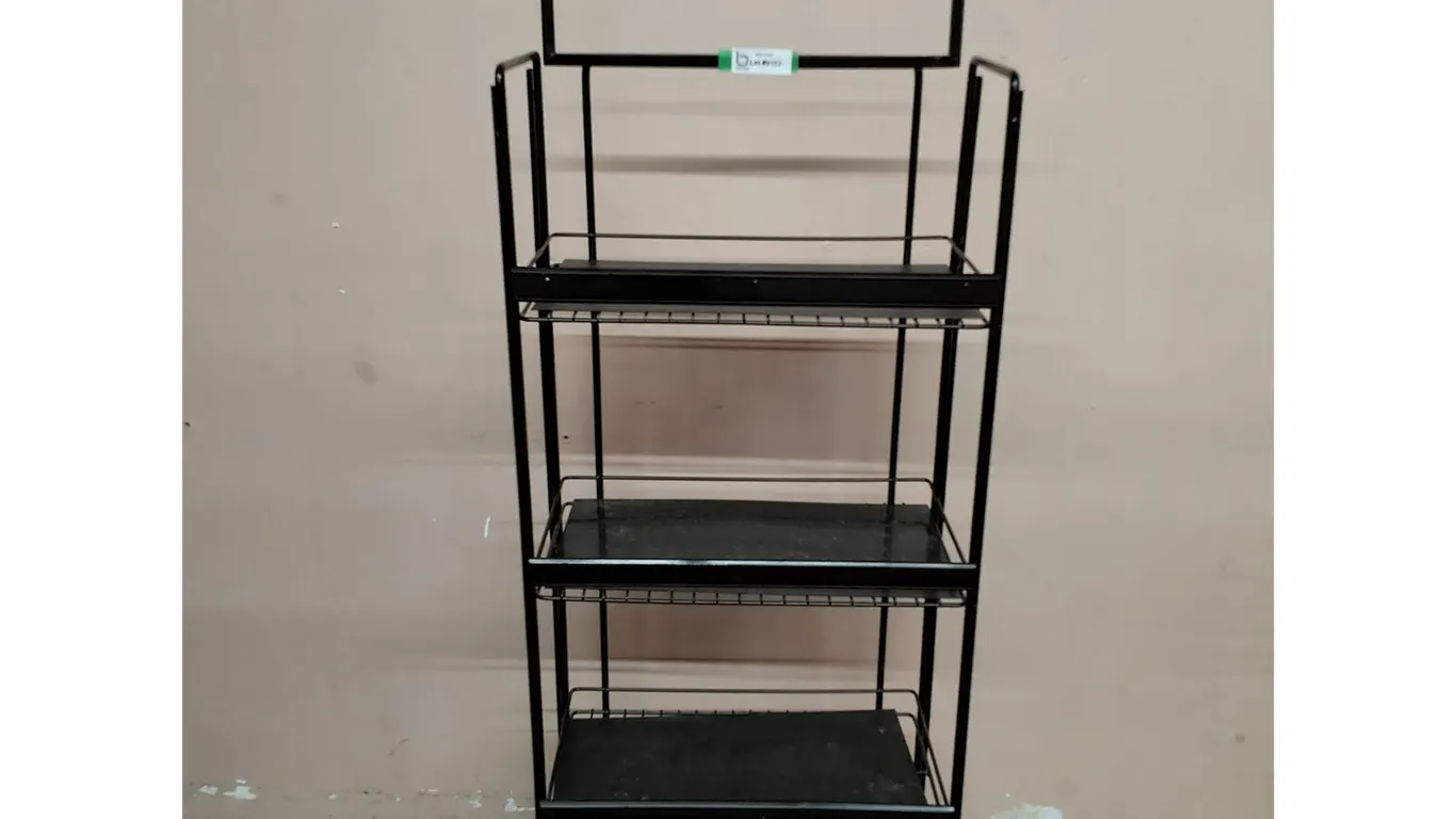 *4 Tier Metal Shelf on Wheels-60"(wheels to top)x19"x10", Pickup Only