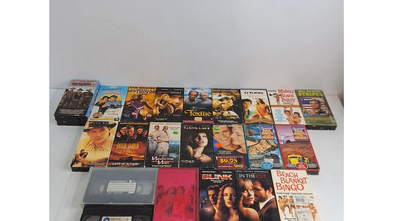 (22) VHS Movies - Ma & Pa Kettle, Femme Fatale, Sniper 2, Medicine Man