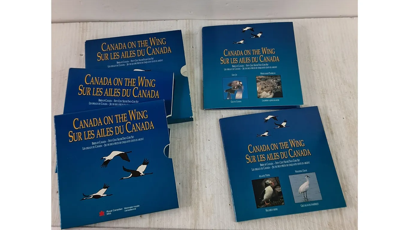 Royal Canadian Mint Canada On The Wing Fifty Cent (2) Two Coin Sets