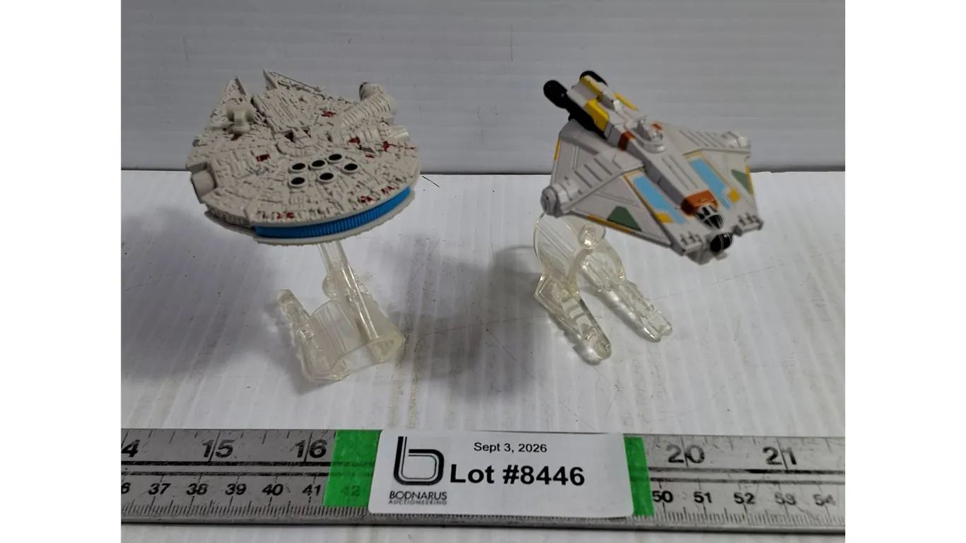 (2) Star Wars Die-Cast Millenium Falcon and Rebels Ghost Starship