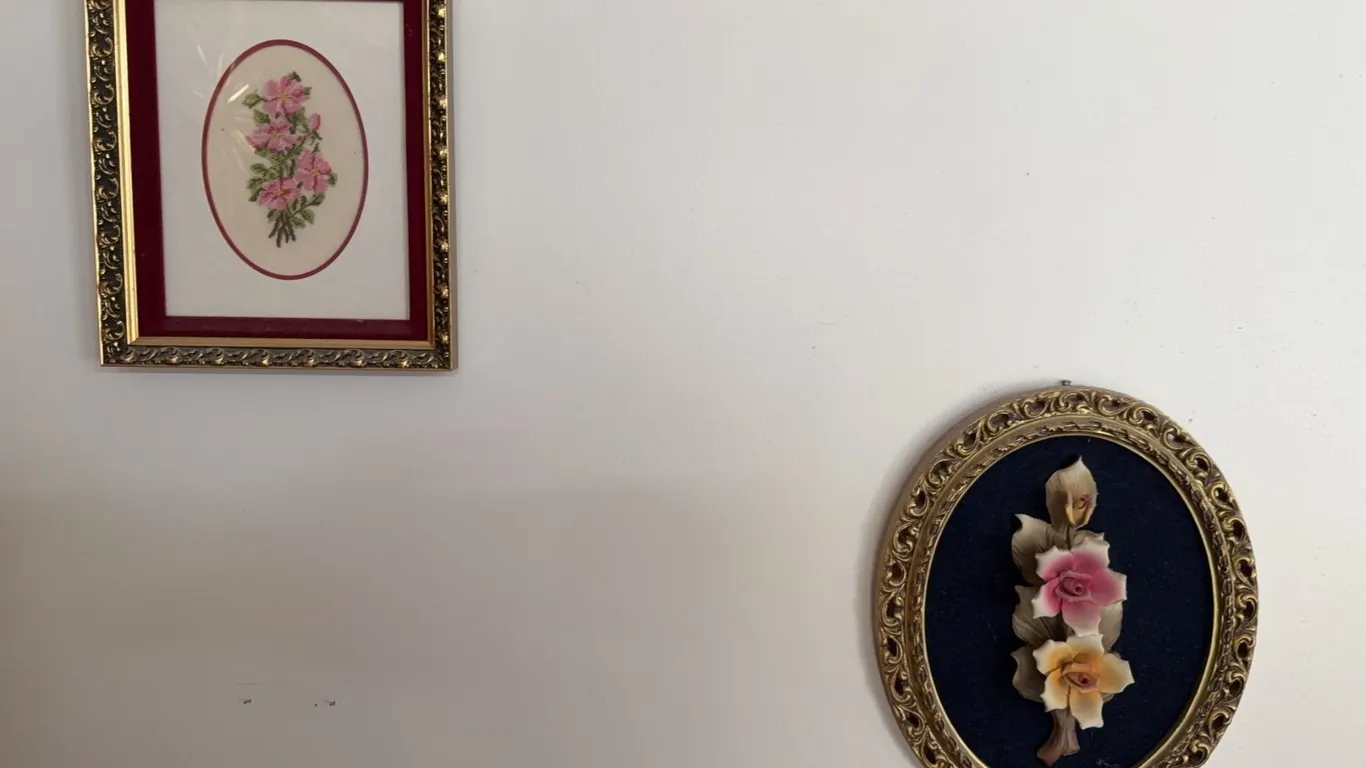 Framed Floral Motif Wall Art