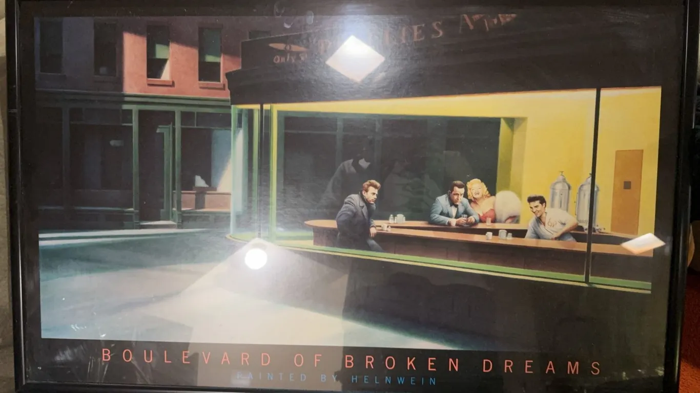 Helnwein "Boulevard of Broken Dreams" Framed Poster 37x23