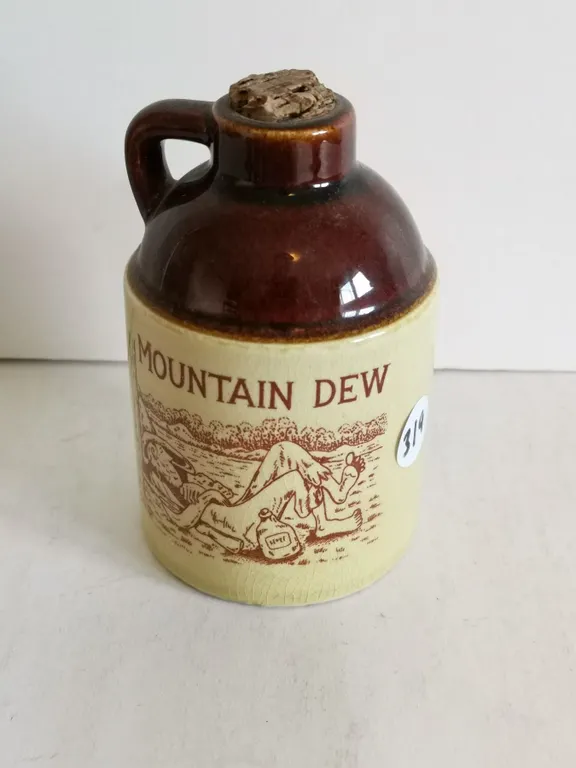 “Mountain Dew” Little Brown Jug, 4.5”
