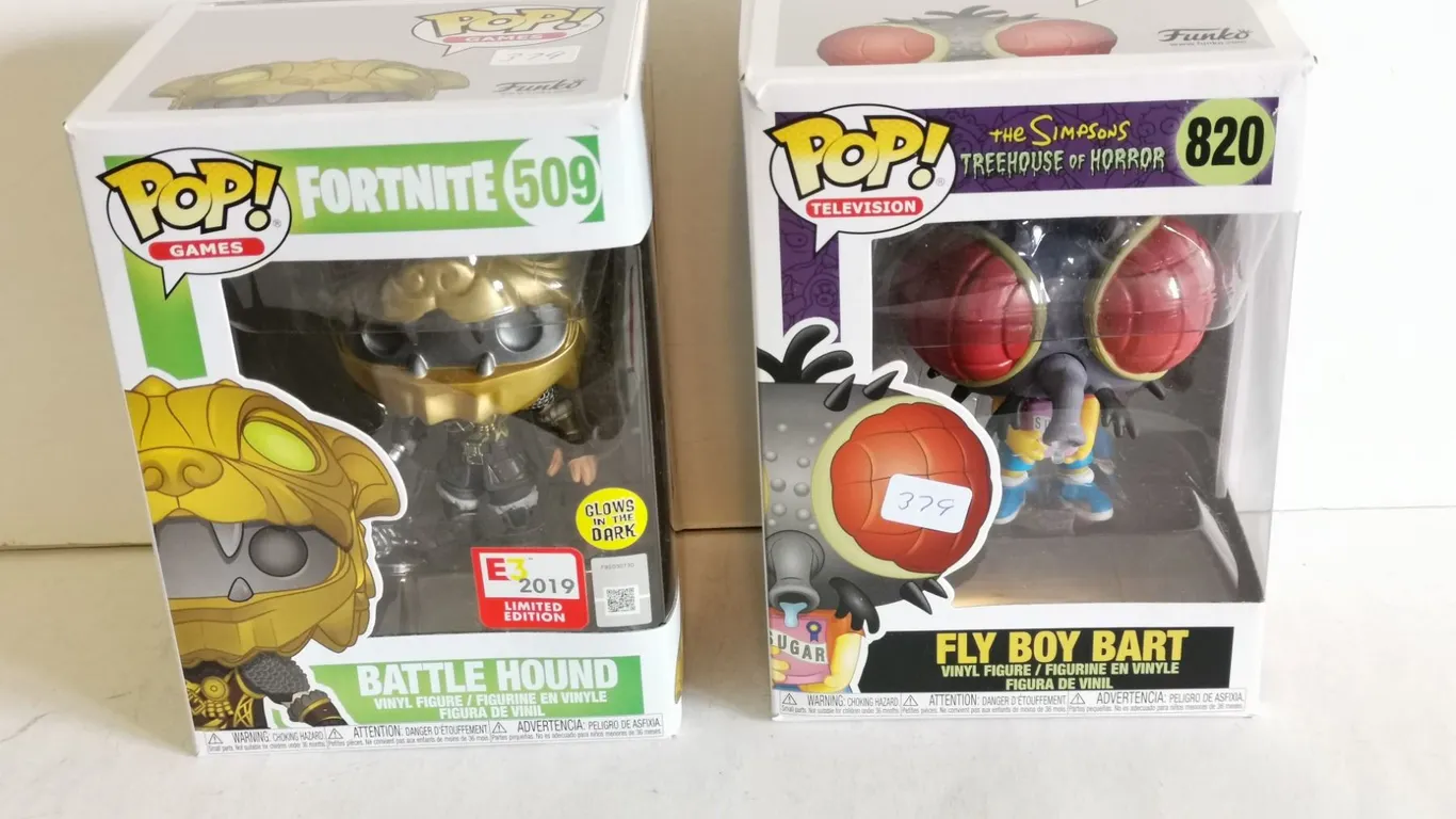 Battle Hound (Fortnite) & Fly Boy Bart (Simpsons) Funko Pop! Figures