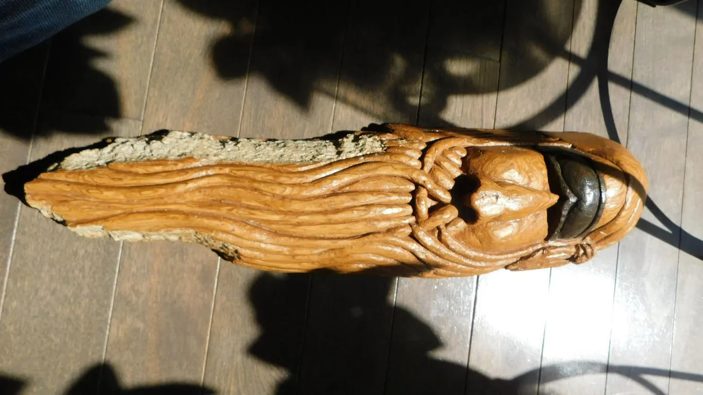 CARVED NORSE GOD, SIGNED