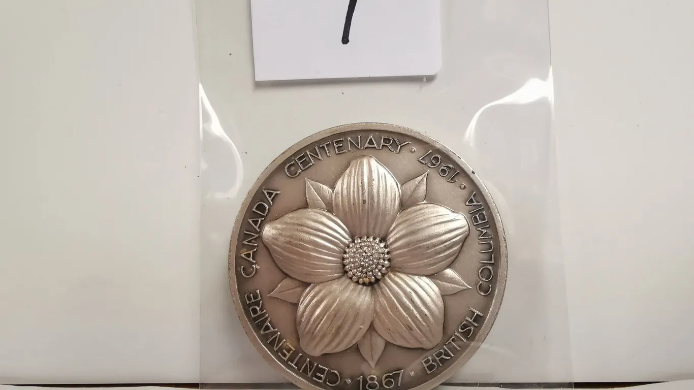 British Columbia Part Silver Centennial Medal, 60g