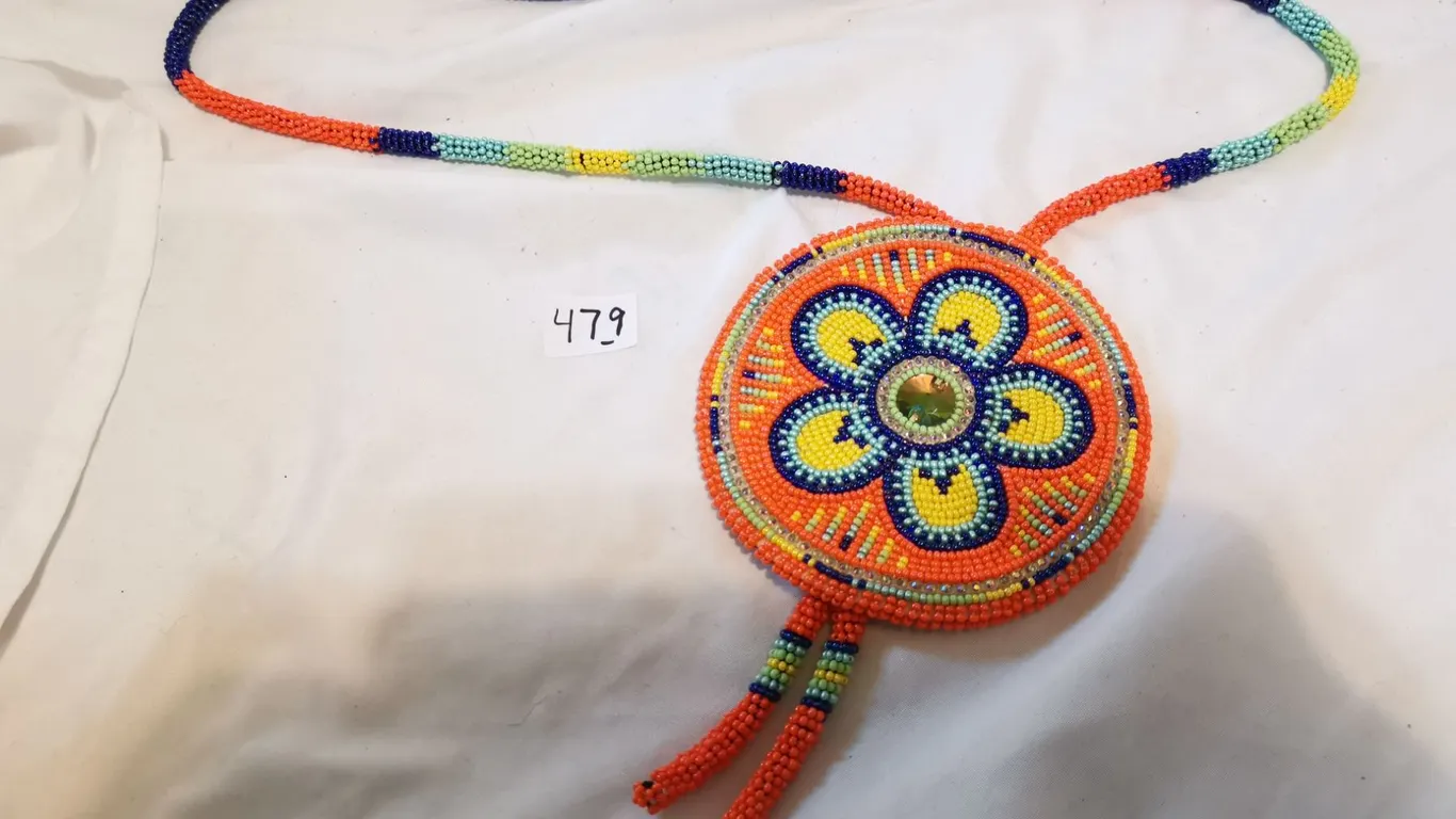 Beaded Medallion Necklace