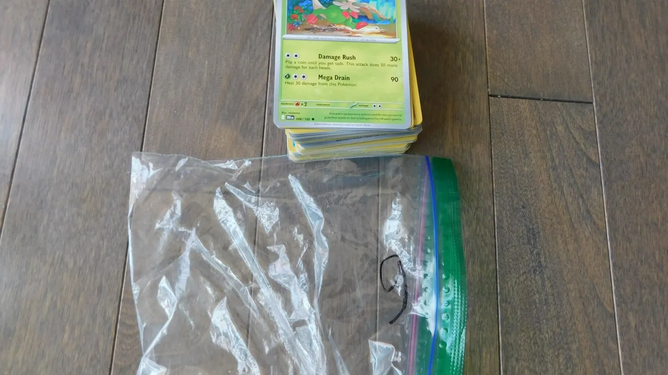 STACK OF POKEMON CARDS